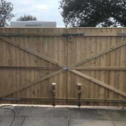 Double big gates from back