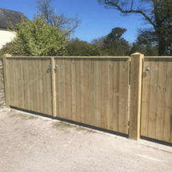 Double gates and walkway gate fitted in Bridgend