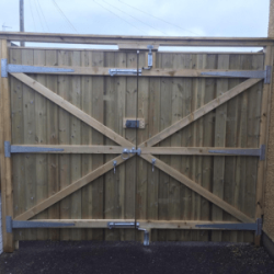 Double gates on driveway