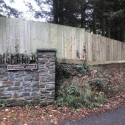 Feather edge fencing on Glendon House