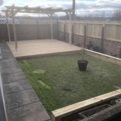 Pergola fitted in Bridgend on new decking