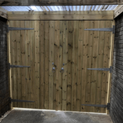 Timber garage double door fitted in Bridgend