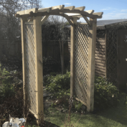 Timber garden arch